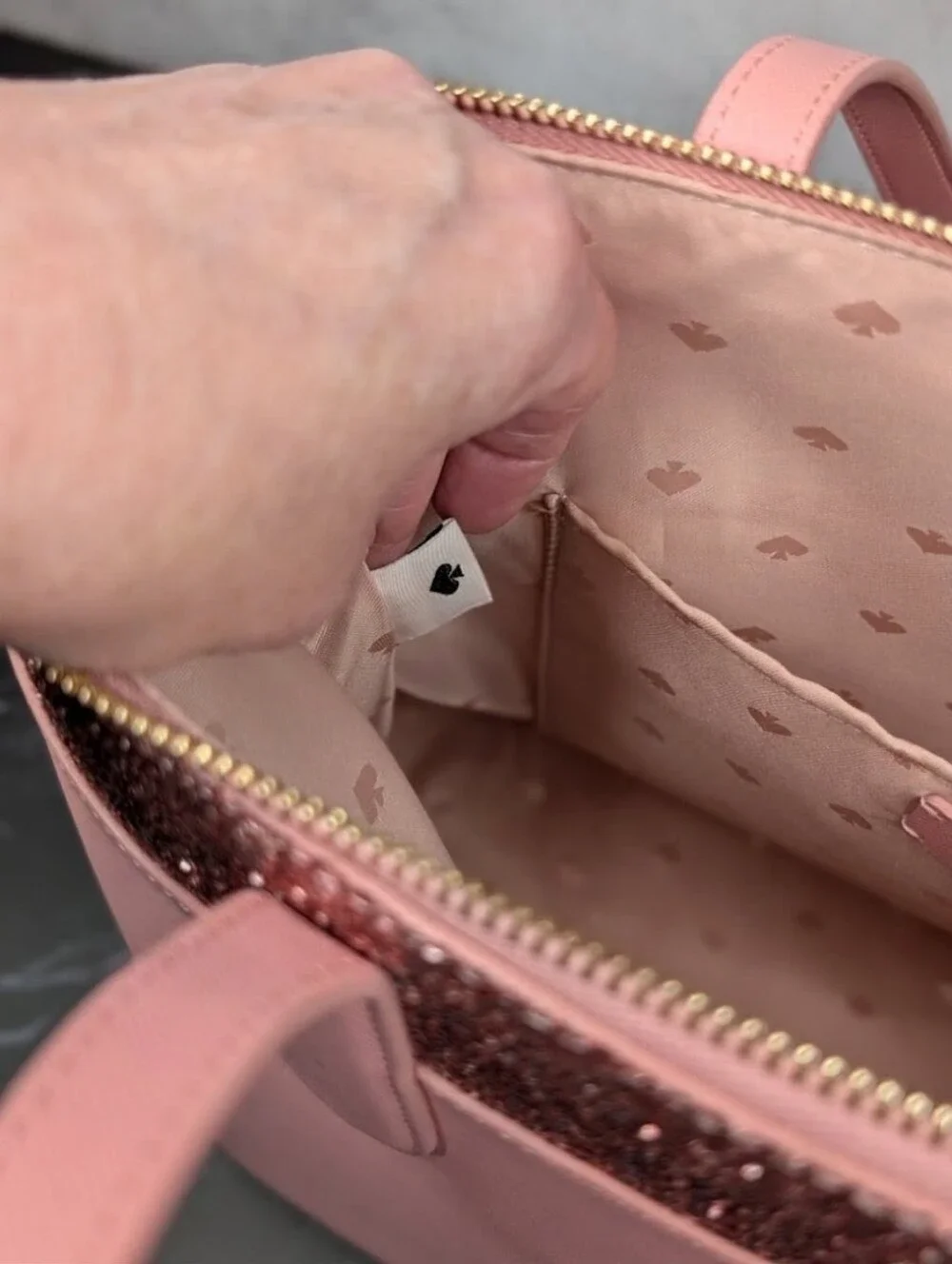 Kate Spade Flash Glitter Tote - Pink NWOT